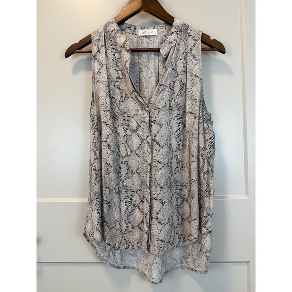 Bella Dahl Tops - Bella Dahl Snakeskin Print Beige Black Sleeveless Blouse Size Small‎ Beige Black